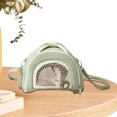 Hamster transportlåda för små djur – resväska att ta med för små djur för hamstrar | resväska för små husdjur med bärremmar för hamstrar kanin