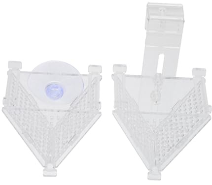 Acrylic Fish Feeding Cup with Water Flow Through Design 2pcs