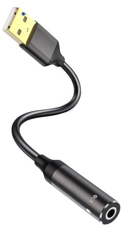 TOWARDSNAN USB Soundkartenadapter Mit 3 5 Mm Höranschluss Externer Soundkarte Einfach Zu Bedienen Verbessert Hörerlebnis