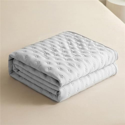 Highdi Edredon Été Mode Couleur Unie, Été Microfibre Douce Couette, Couette Poids Léger Couette Enfant Lavable, pour Couette 2 Personnes (Gris,180x200cm)
