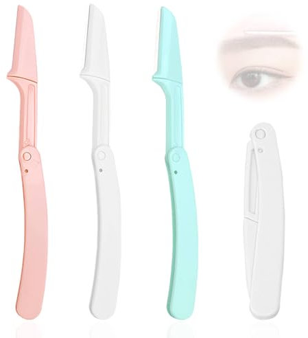 COYUN 3 Pezzi Rasoio Sopracciglia, Lametta Donna Dermaplaning Viso, Rasoio per Donne e Uomini