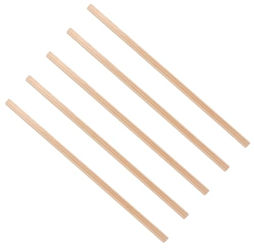 Vaguelly Set 5 Elementi di Modanature in Legno di Conifera Color Kaki per Decorazioni Miniature di Case delle Bambole, Finemente Lavorate e Resistenti, per Progetti Fai da Te