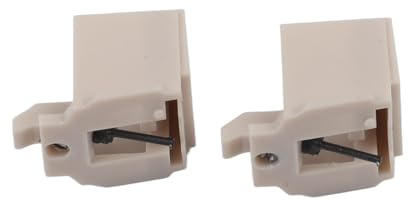 MoSundi Lot de 2 aiguilles elliptiques de rechange pour tourne-disque Audio-Technica ATN3600L, compatibles avec AT-LP60X/AT-LP60XBT/AT-LP60XUSB, blanc