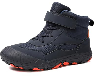AONETIGER Botas de Senderismo para Niños Niñas Zapatos de Trekking Ligeros Antideslizante para Bosque Campamento y Aventuras (Azul Marino,28EU)