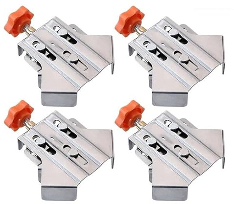 Sargento Escuadra Abrazadera De Esquina Acero Inoxidable 90 Grados, Derecha, Ajustable, For Carpintería(4pcs Corner Clamp T)