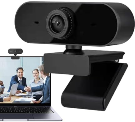 USB PC-webbkamera – 360° roterande datorkamera, 720P HD-webbkamera med inbyggd mikrofon, Plug Play drivrutin fri