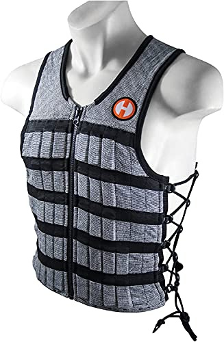 HYPERWEAR Hyper Vest PRO: Ultra-Thin, Adjustable Weighted Vest with Patented Comfort Stretch for Enhanced Fitness Training - Unisex Fit, Small Steel Weights (10 lbs SM)