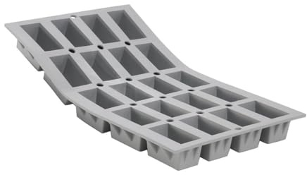 De Buyer - Plaque de 20 mini Cakes ELASTOMOULE en mousse de silicone - 30 x 17,6 cm, portion 5 x 2,7 cm -