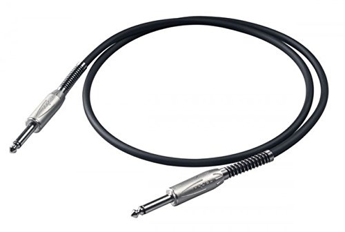 PROEL BULK100LU3 - Cavo per strumenti con connettori Jack Mono 6.3 mm a Jack Mono 6.3 mm da 3mt., Nero