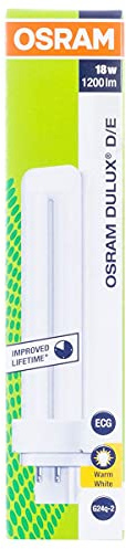 Osram 327211 LCF lámpara Compact Flourecent Dulux D/E 18 W/830 LUMILUX Warm White G24q-2 TC-D/E