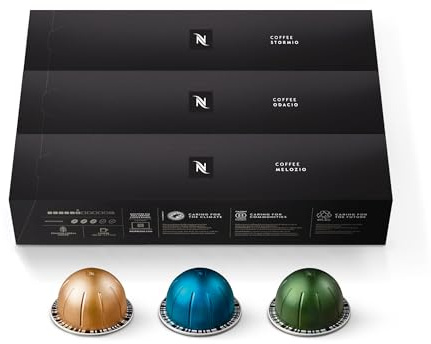 Nespresso Capsules Vertuo, Variety Pack, Medium and Dark Roast Coffee, 30 Count Coffee Pods, Brews 7.8 oz.