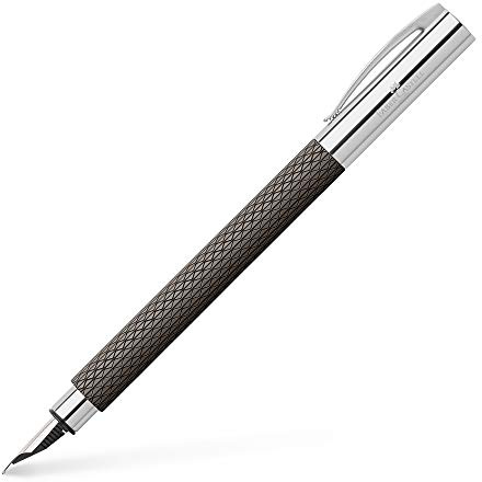 Faber-Castell - Füller Ambition OpArt Black Sand, Feder EF | Füllfederhalter mit Edelharzschaft, Edelstahlfeder und Patronen-Konvertersystem, inkl. Geschenketui