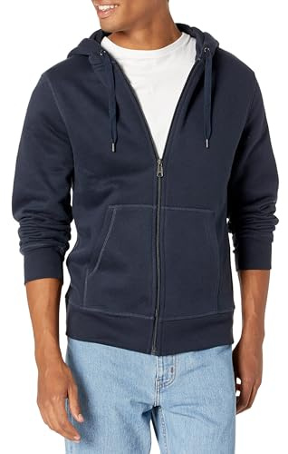 Amazon Essentials Men's Fleecetröja med hel dragkedja (finns i Big & Tall), Marinblått Xsp, XXL