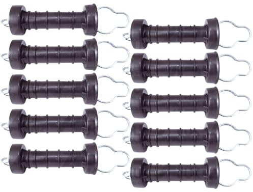 10 x HD Electric Fence Loop Hook Gate Handle Spring Inside Insulator Fencing NEW