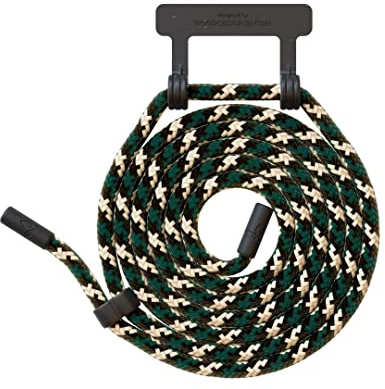 Woodcessories - Wechsel Kordel aus Oeko-TEX Stoff kompatibel Change Cases - Nachhaltige Ersatz Handykette (Camouflage/Fassung Schwarz)
