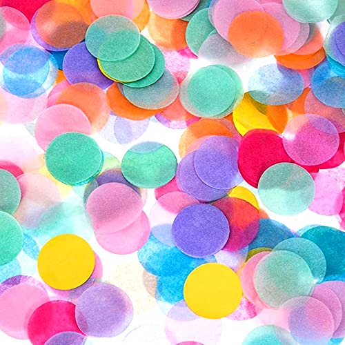 Xihuimay Rundes Seidenpapier 1 Zoll Confetti Konfetti Papier Deko für Hochzeit Geburtstag Valentinstag Taufe Karneval Party Tischdekoration Konfetti für Luftballons Geschenkbox, Mehrfarbige