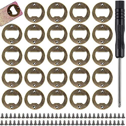 25set DIY Bottle Opener Insert Kits,Beer Bottle Opener Parts Accessories for Resin Mold Bottle Opener