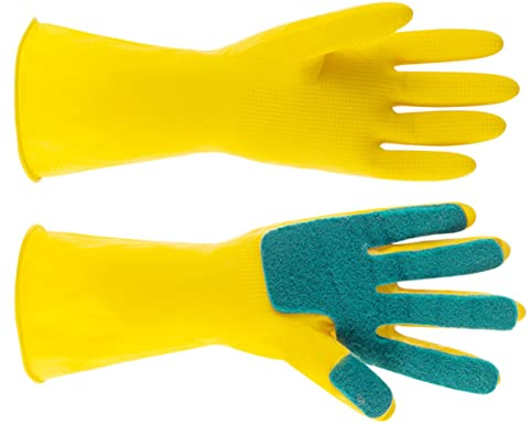 ULTECHNOVO Guantes de Limpieza de Látex para Lavavajillas Guantes de Cocina para Tareas Domésticas Hogar Talla
