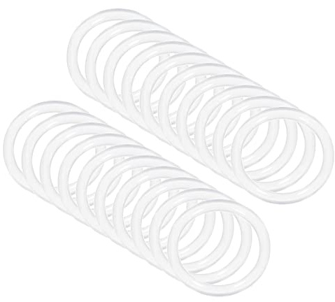 QUARKZMAN 20 Pcs 22mm ID Silicone Joints O Rondelle Joint Transparent | Rondelle Rond Plat Rondelle Joint Joint Anneau pour Verre Porte Poignée