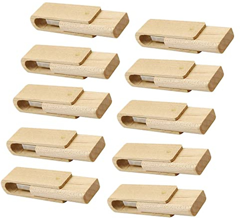 10 st USB-minnesticka i trä, USB-tumenheter, datalagring (USB 2.0 32 GB)