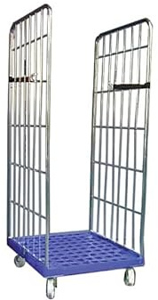 L2G Roll Container en INOX avec Base Plastique – Solution Robuste et Pratique pour Le Transport et Le Stockage Professionnel