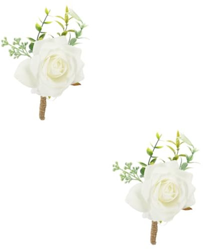 Abaodam 2stücke Braut Corsage Aus Kunstblumen Simulierte Rosenansteckblume Für Hochzeiten Partys Und Besondere Anlässe Elegant Und Hautfreundlich Für Bräute Und Brautjungfern
