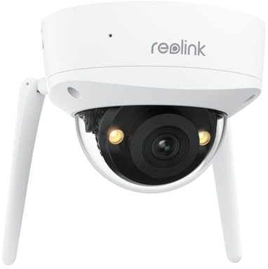 Reolink 4K Camara Vigilancia WiFi Exterior, IK10 Antivandálico, Wi-Fi 6 de 2,4GHz/5GHz, IP67 Cámara de Seguridad con Visión Nocturna en Color, Audio Bidireccional y Detección Inteligente, RLC-840WA
