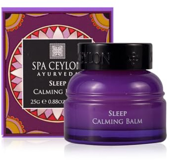 SPA CEYLON Sleep Calming Balm, 25g ayurvedischer Aromabalsam mit Lavendel, Ylang-Ylang und Patchouli, beruhigend und entspannend, ideal für die Abendroutine