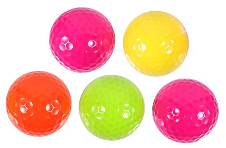 KOMBIUDA Trainingsbälle 5St Golf-Regenbogen Gummigolf Übungsgolf aus Gummi Übungsbälle fitnessball gymnastikballe Toys Golfschläger aus synthetischem Gummi Bunte Kugeln Trainingsball Kind