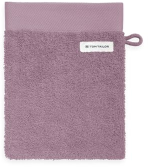 TOM TAILOR Juego de 6 Manoplas de baño, 16 x 21 cm, 100% algodón, Rizo, con Colgador y Etiqueta con Logotipo, Color Lila (Cozy Mauve)