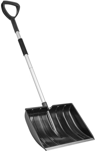 LESOLEIL Pala da Neve per Autostrada Auto Garage Casa Rimozione Neve, Heavy Duty 42cm Lungo Grande Capacità Portatile Pieghevole Pala Da Neve per Giardino Auto Campeggio Esterno