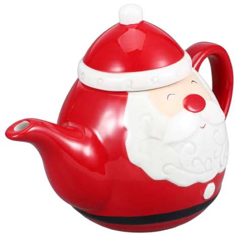 Cabilock Set Di Posate Di Natale Teiera Portatile Forniture Per La Casa Macchina Per Il Tè In Ceramica Bollitore Per Il Tè In Ceramica Strumento Per Servire Il Tè Bollitore Per Il Tè Del
