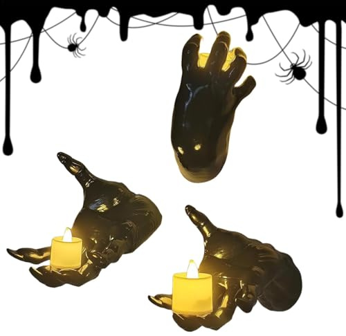 Halloween-Handstatue, an der Wand montierte gruselige, greifende Hände - Halloween-Innendekoration, Wandhände-Statue - Gruselige Halloween-Wanddekoration, dekorativer Schmuckhalter für Wände, Türen