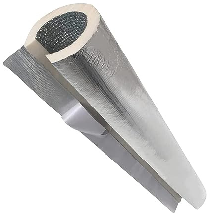 Antifreeze Insulation Pipe Lagging Outdoor Pipe Insulation Foam Tubing with Aluminum Foil, Insulation Fire Soundproof ID 1-1/10-9-3/4, Length 3.1 ft, Thickness 4/5(ID 250.0mm=9-3/4)