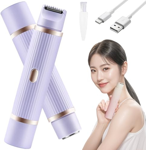 The Bikini Trimmer,2025 Neu Dual Head Shaver Women,Bikini Trimmer für Frauen Schamhaare,2 in 1 Eletctric Rasierer für Frauen,IPX7 Wasserdicht Bikini Trimmer für Achselbein Arm Körper Gesicht (A)