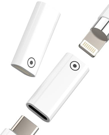 USB C Female auf Lightning Weiblich Adapter für Apple Pencil (2 Stück)für iPad Pro Type C Charger Kabel Ladeadapter Connector 1.generation Pencil für iPhone Konverter MFi Certified Zubehör Ladestation