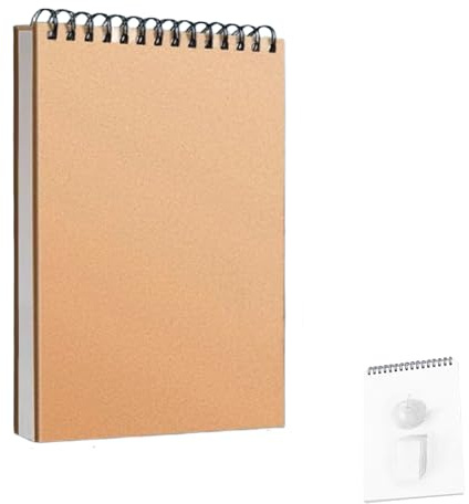 VNNOPG A5 Sketchbook 80 Sides/40 Pages Spiral Bound Drawing Pad Sketch Paper Kraft Cover Blank Pad Notepad