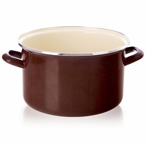 orion group Emaille-Topf Kochtopf Schmortopf emailliert Brown 26 cm 6,5 L