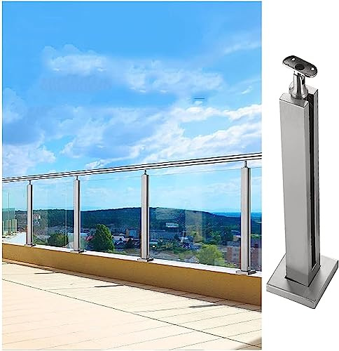 Kit Balustrade en Acier Inoxydable & Verre pour Terrasse/Piscine Carrée/Rond IL System 125cm Argent - Solution de Sécurité Moderne pour Balcon & Terrasse