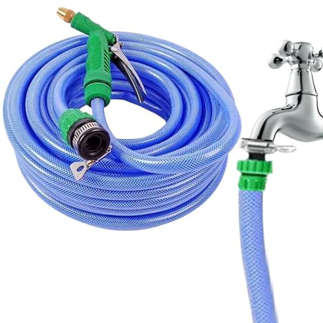 Manguera de patio - tubo flexible, rociador duradero | Tubería de jardín expandible ligera para césped, lavado de autos, cama de flores, limpieza del patio trasero, herramienta de riego al aire libre,