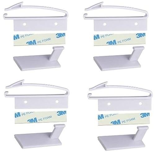 4 Pack Kindersicherung - Unsichtbare Baby Schranksicherung,Kinder Schubladensicherung, Schrank Schubladen Sicherung Zum Kleben innen,ohne Bohren und Schrauben,Weiß