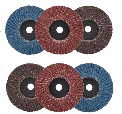SI FANG 6 dischi lamellari da 75 mm, mini dischi abrasivi in ceramica in zirconio, accessori per smerigliatrice angolare, per metallo, legno, plastica, rimozione ruggine e sbavatura