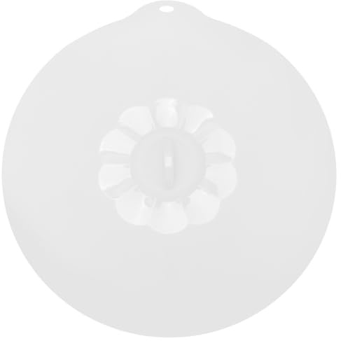 Food Grade round Sealing Lid Pan Lid Silicone White | Suction Sealing Lid, Bowl Lid for Home Use, Microwave-safe and Easy to Storage