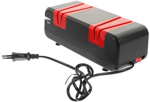 Veemoon Affûteur Électrique Multifonction 60w en Cuivre pour Ciseaux et Couteaux Cuisine, Affûteur Domestique Polyvalent Noir et Rouge, Usage Maison Cuisine