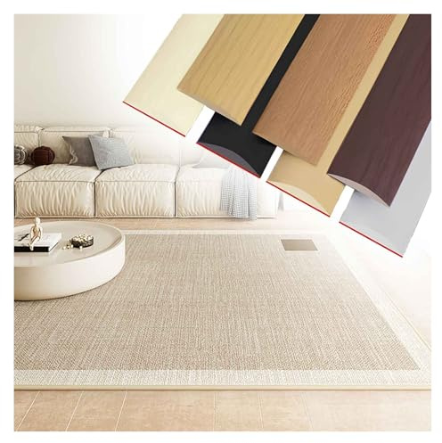 Autoadhesivo para Suelo Tira de Transición de Piso PVC Tira de umbral Tira Cobertura de Juntas de Suelo, para Azulejos Madera se Une Al Hueco, Fácil de limpiar(Brown,W4*L100cm)