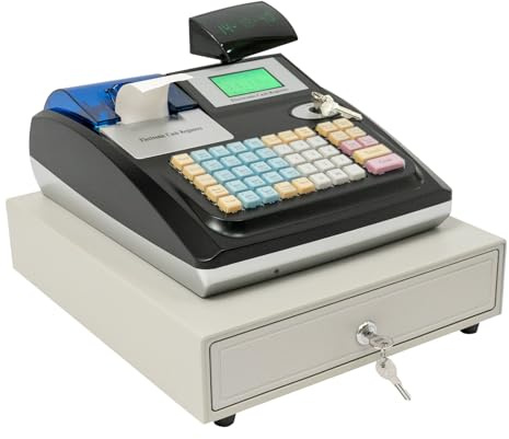 Registratore di cassa elettronico con 48 tasti, display digitale 40W, registratore di cassa elettronico per negozio al dettaglio, ristorazione, supermercato