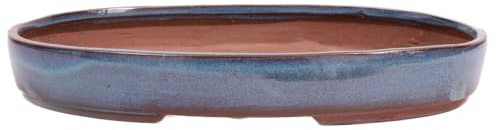 Bonsai - Schale Waldschale oval 31 x 21 x 4.5 cm blaugrün 51082
