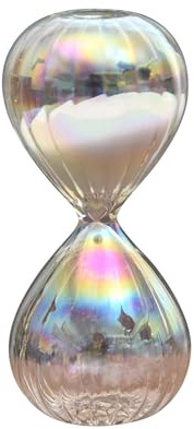 QUILSTM Funkelnde Sanduhr – Beliebte – Farbenfrohe Sanduhr – Lebendige Ästhetik für jeden Raum – Sandfarben verleihen jedem Zuhause eine lebendige, gestreift 5 Minuten