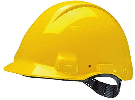 3M G30CUY Peltor Schutzhelm G3000C, ABS, Helm Innenausstattung mit Kunststoff SchWeißband und Pinnlock Verschluss, belüftet, Gelb