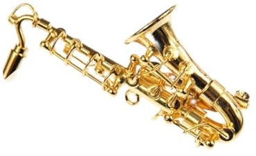 Miniblings Saxofon Brosche Sax Saxofonbrosche Saxophon +Box vergoldet | Sorgfältig gearbeitet, hergestellt in Berlin, in kleiner Serie hergestellt